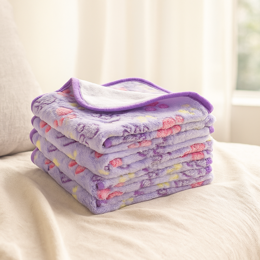 Paw Print Plush Blanket